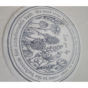 플라워 패턴 원형 러그