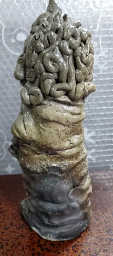 개인 도자기 작품 기도하는 도깨비 소녀