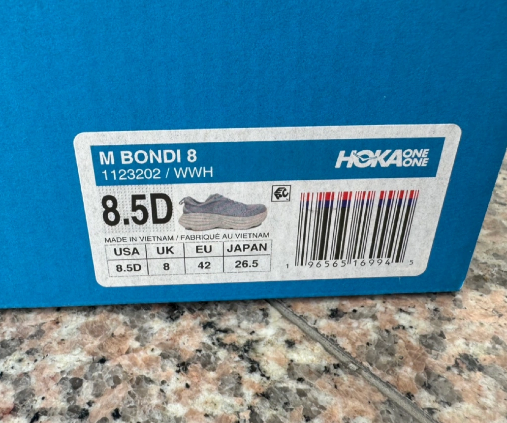 호카 오네오네 남성 본디8 화이트 M BONDI WWH 265 와이드