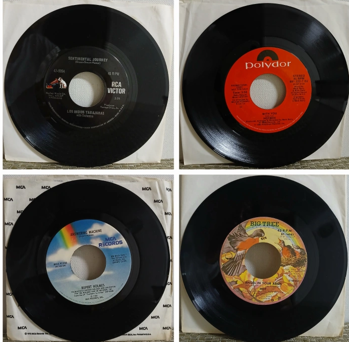 빈티지 도너스 음반 8장 일괄 (7인치 45 RPM)